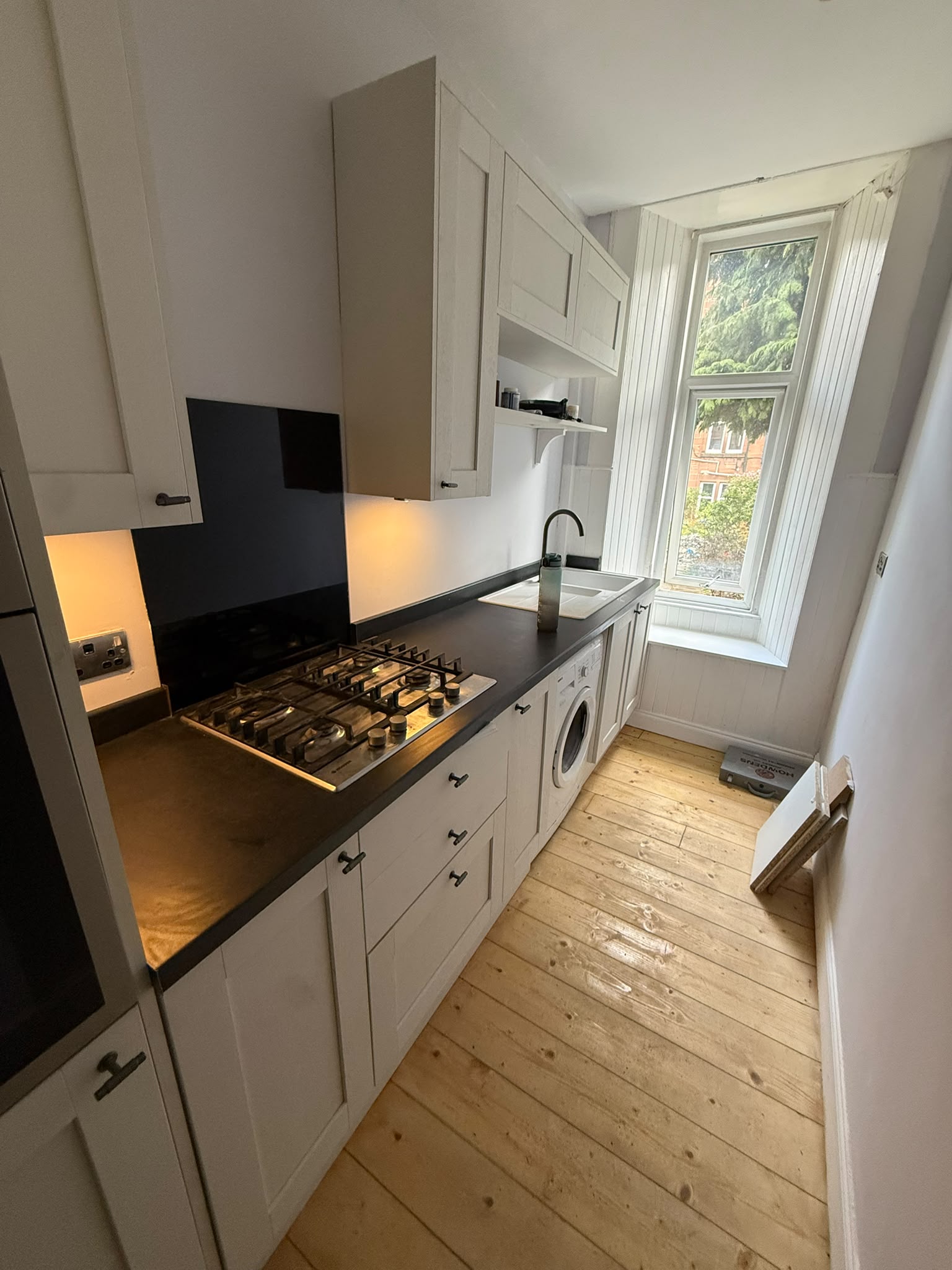Modern renovated galley kitchen